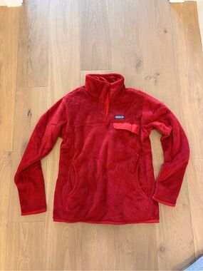 Patagonia Red Cozy Half-Snap Fleece Pullover